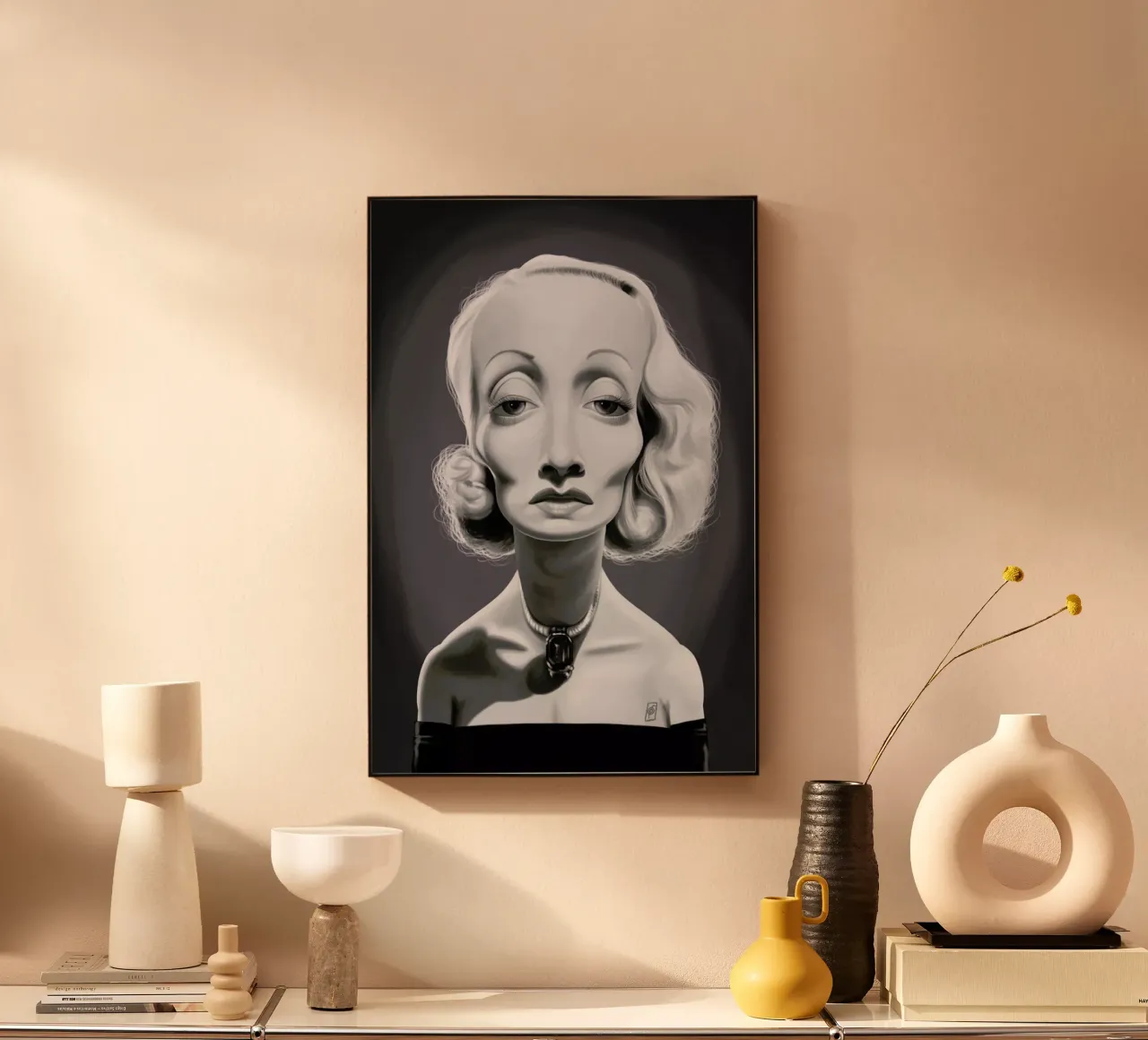 Marlene Dietrich alluminio dibond da Rob Art | Illustration