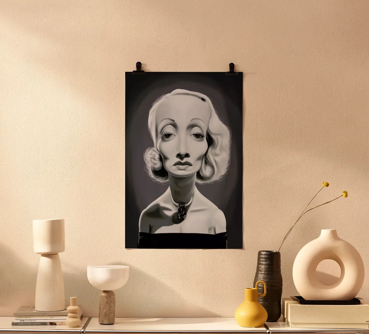 Marlene Dietrich carta hahnemühle da Rob Art | Illustration