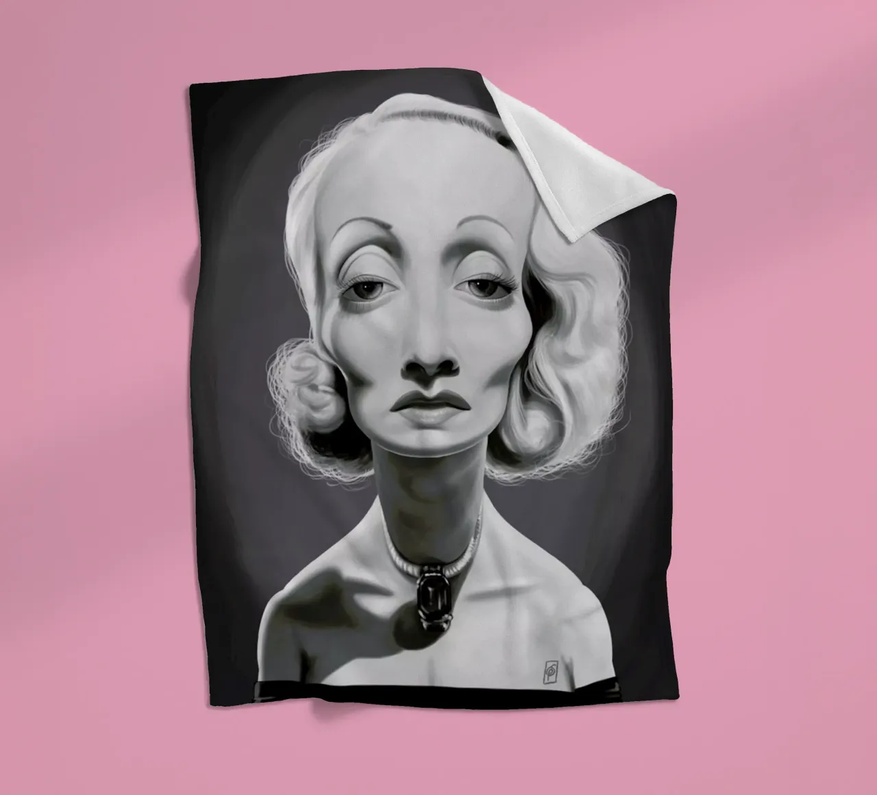 Marlene Dietrich coperta in pile da Rob Art | Illustration