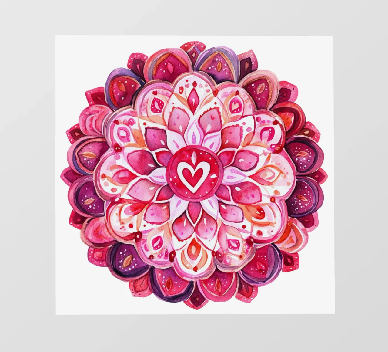 Mandala dell'amore ad acquerello pellicola backlit da Spiritual Touch