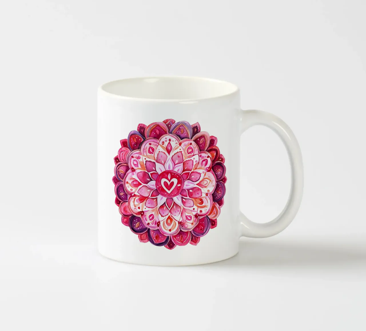 Mandala dell'amore ad acquerello tazza in ceramica da Spiritual Touch