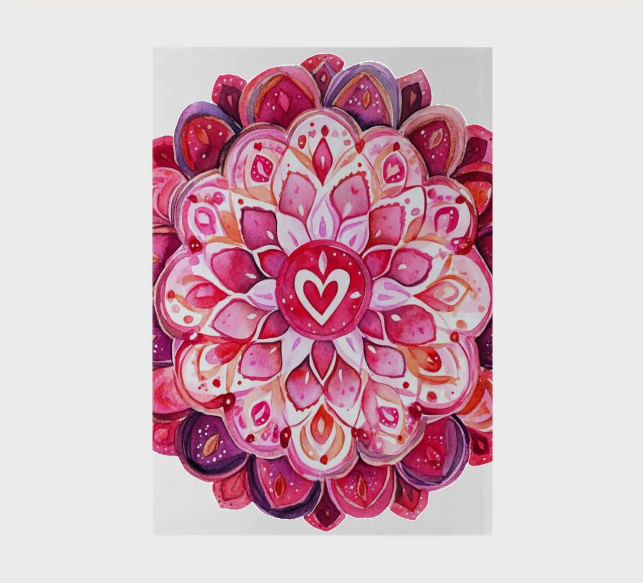 Mandala dell'amore ad acquerello diario da Spiritual Touch