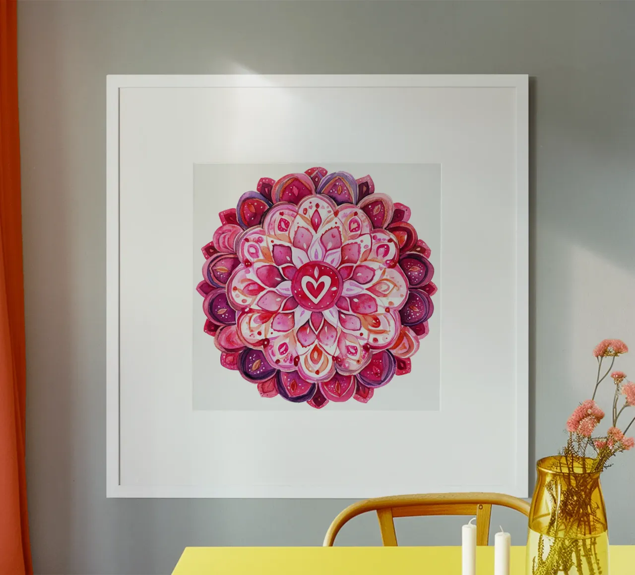 Mandala dell'amore ad acquerello poster da Spiritual Touch
