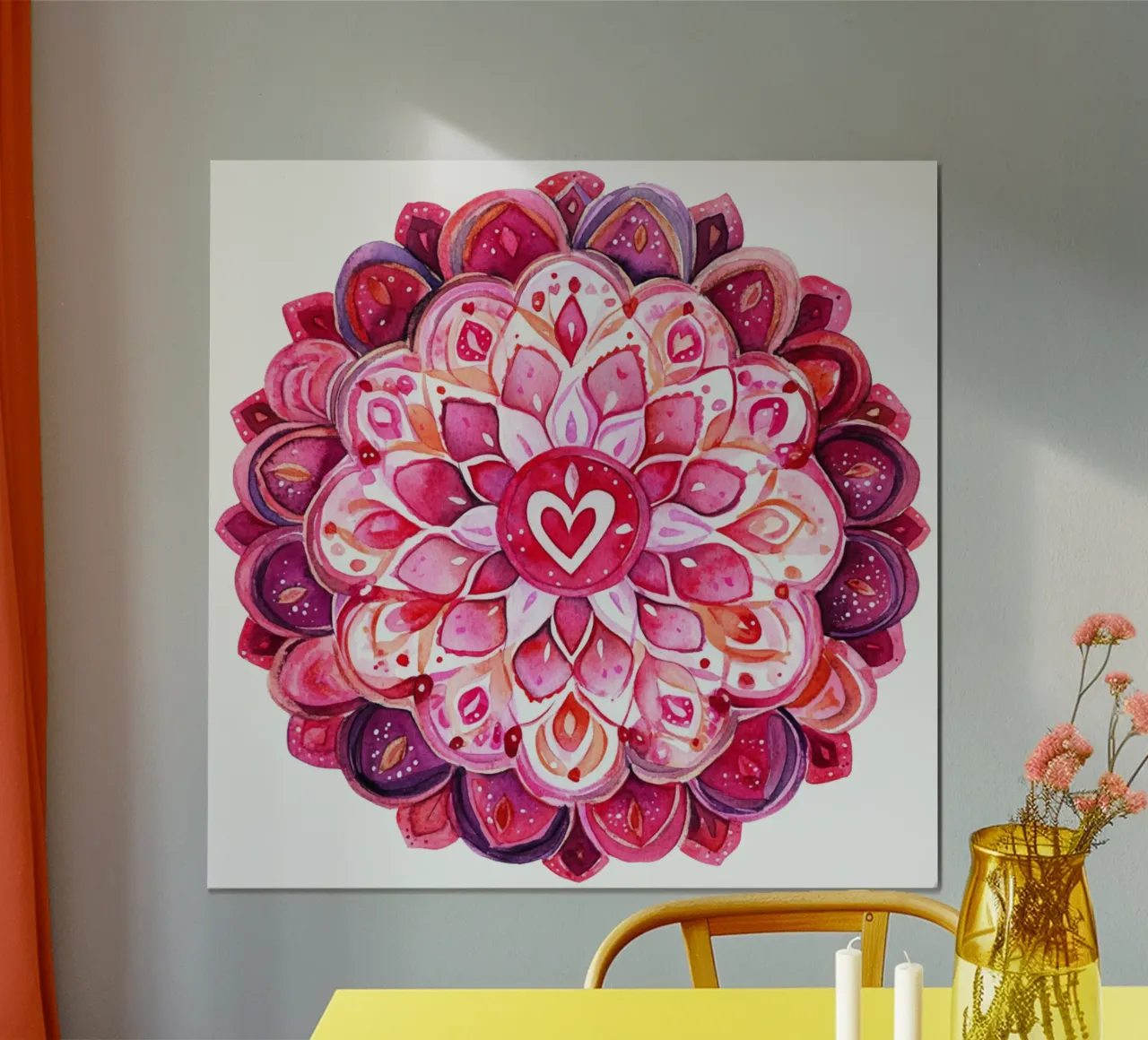 Mandala dell'amore ad acquerello poster da Spiritual Touch