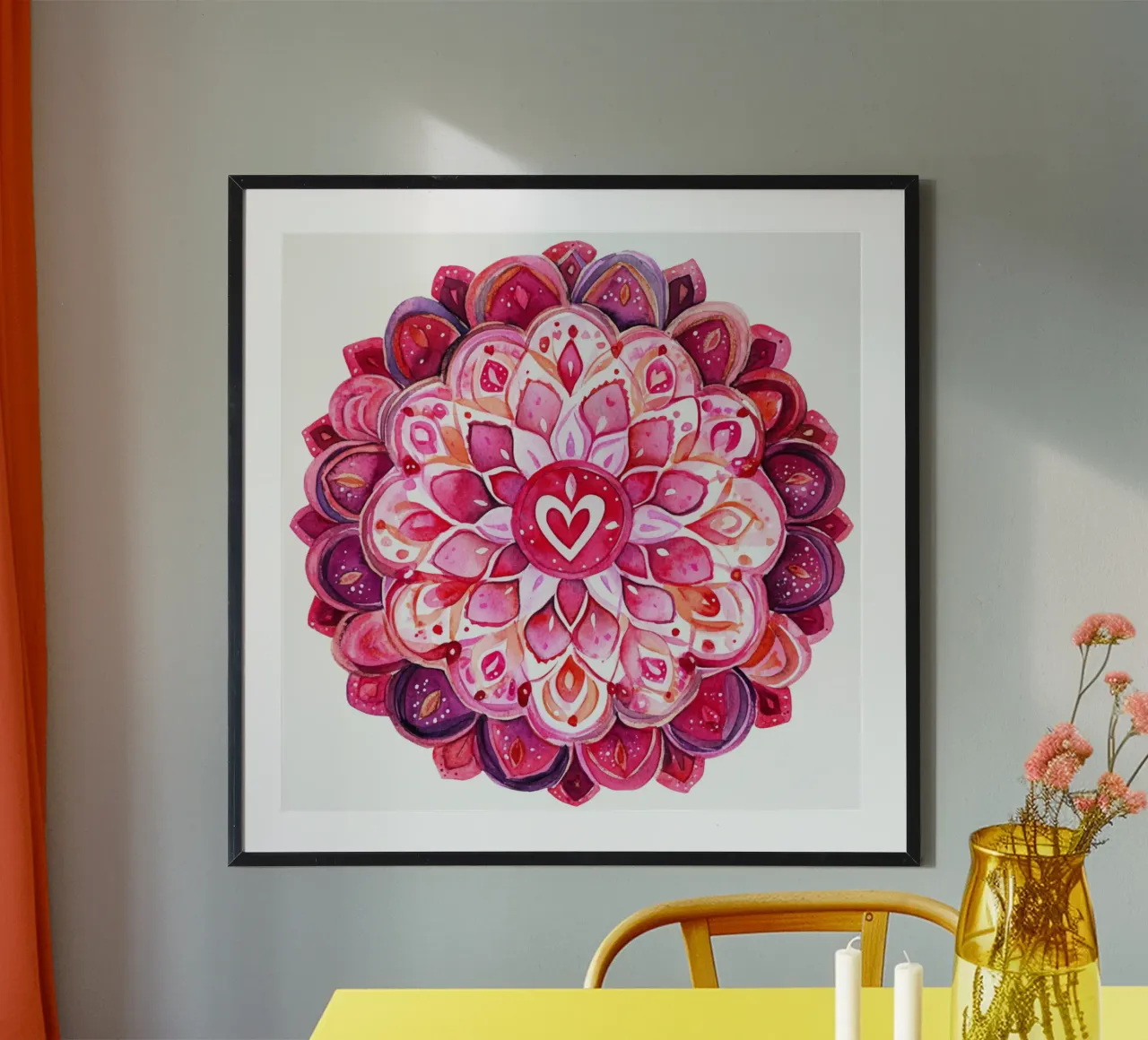 Mandala dell'amore ad acquerello poster da Spiritual Touch