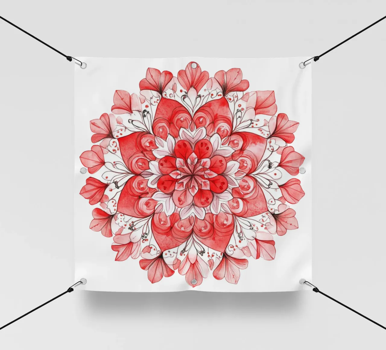 Mandala dell'amore ad acquerello telo in pvc da Spiritual Touch