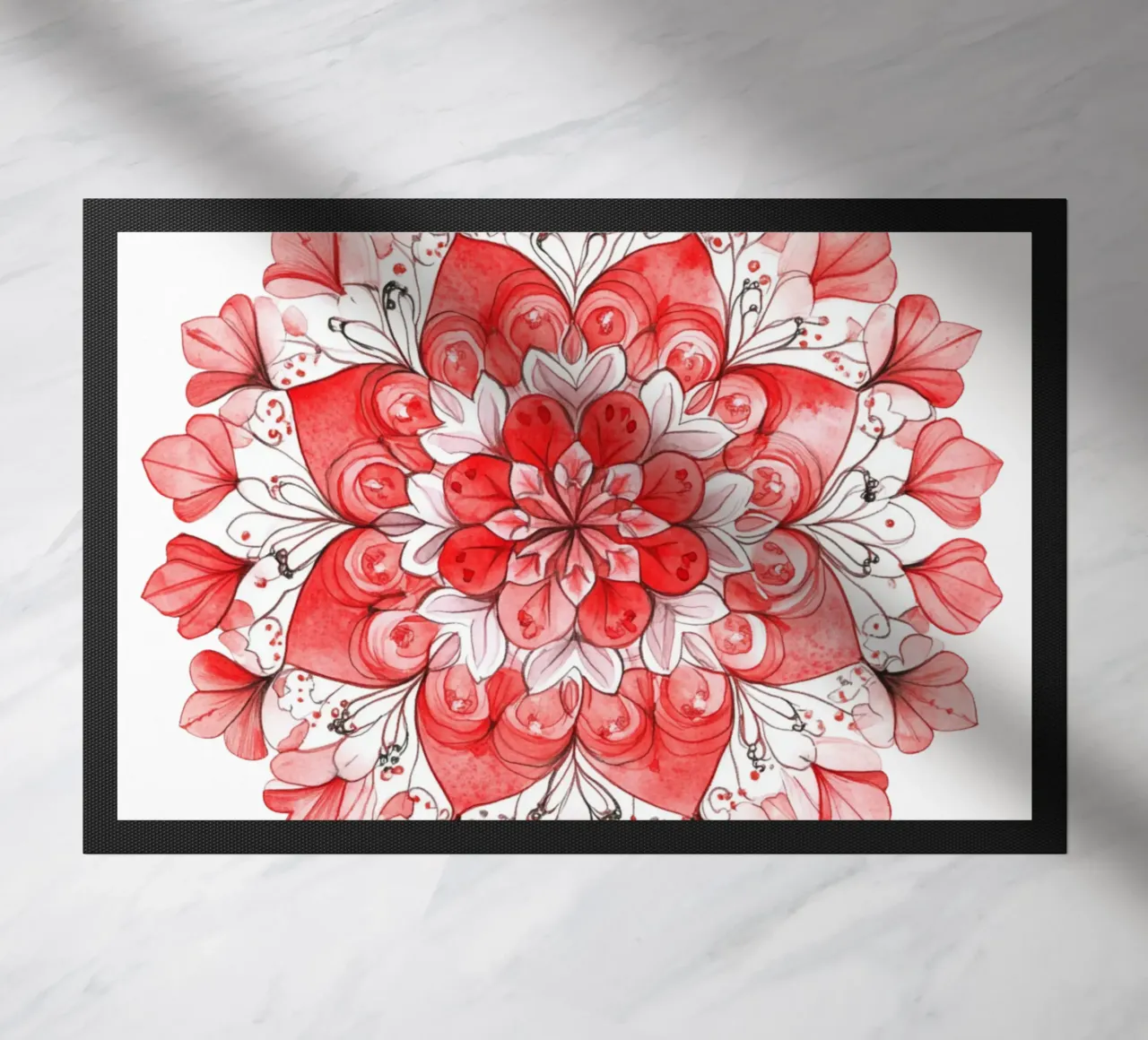 Mandala dell'amore ad acquerello zerbino da Spiritual Touch