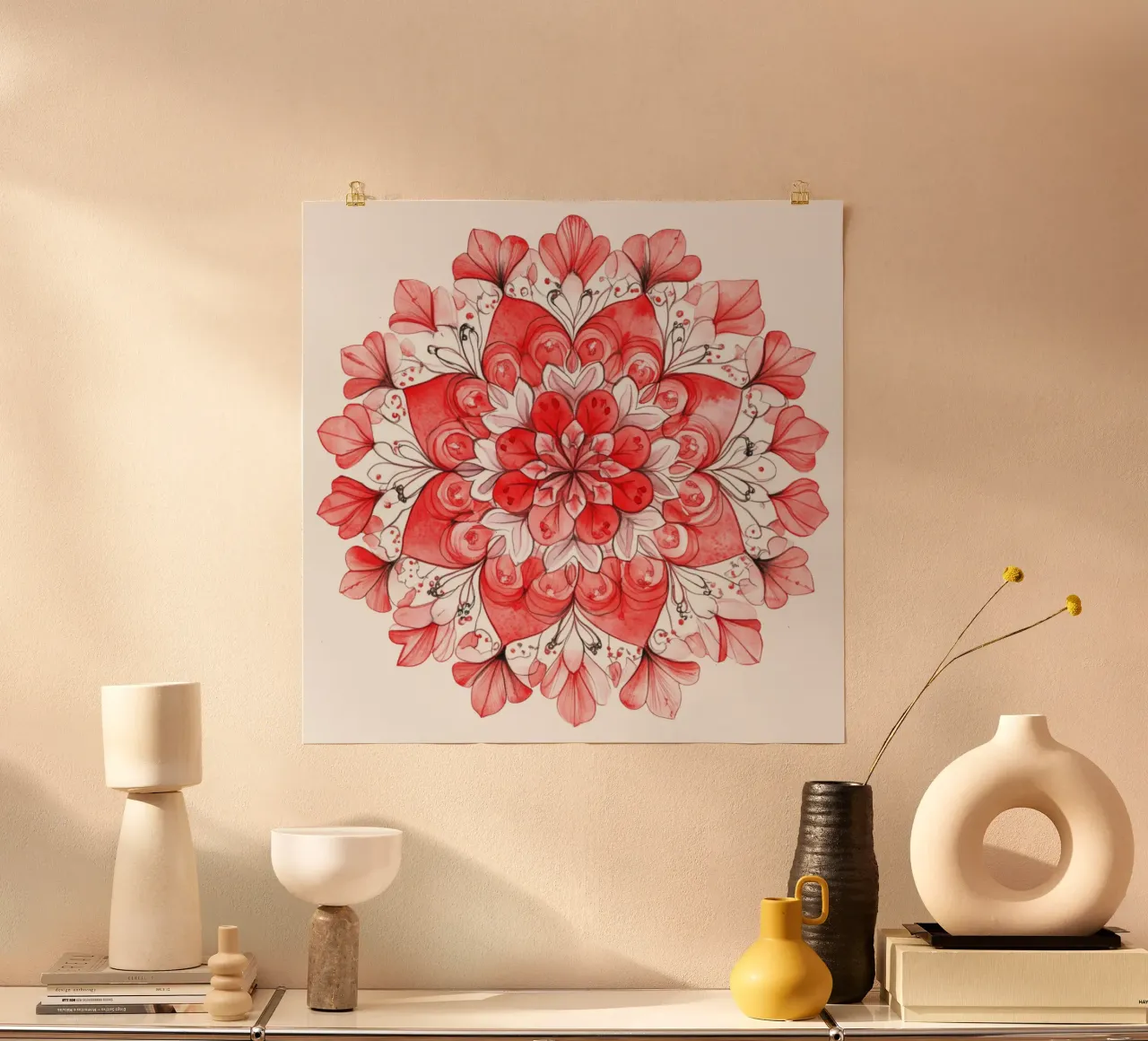 Mandala dell'amore ad acquerello carta hahnemühle da Spiritual Touch