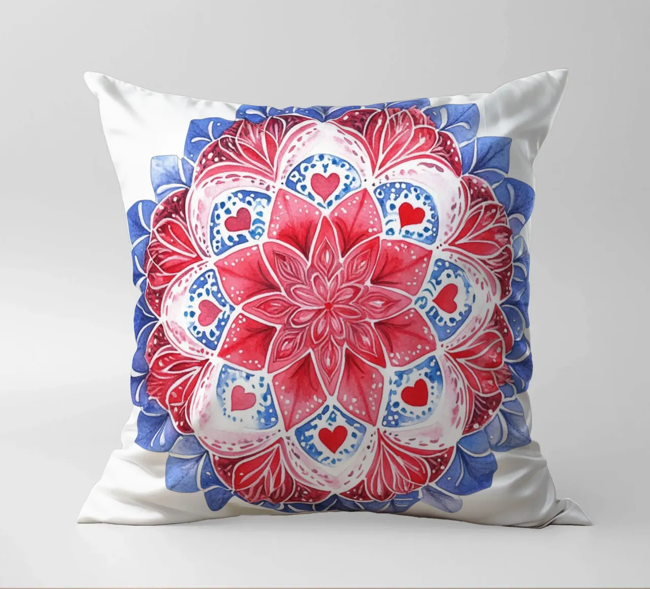 Mandala dell'amore ad acquerello cuscino da Spiritual Touch