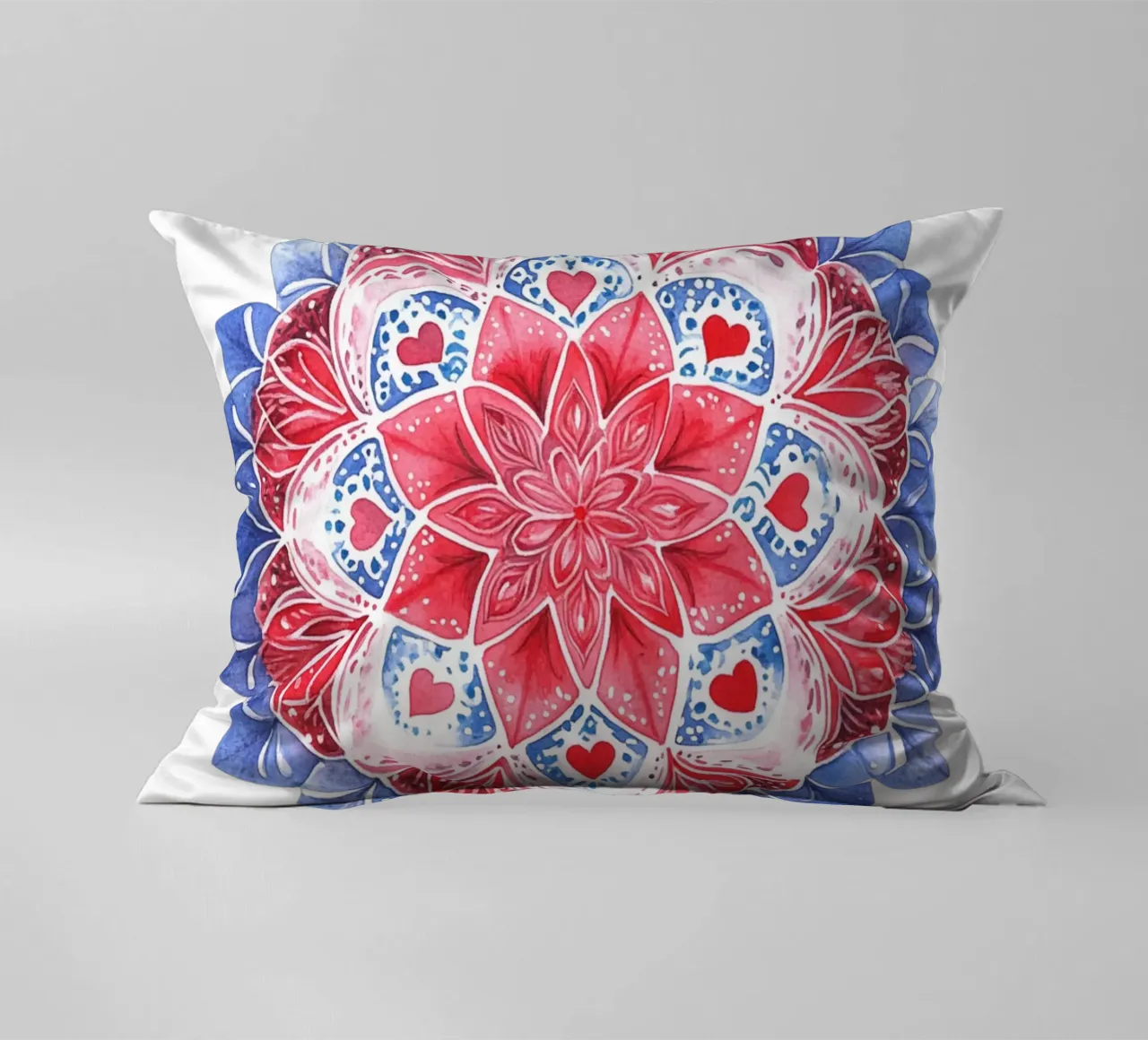 Mandala dell'amore ad acquerello cuscino da Spiritual Touch