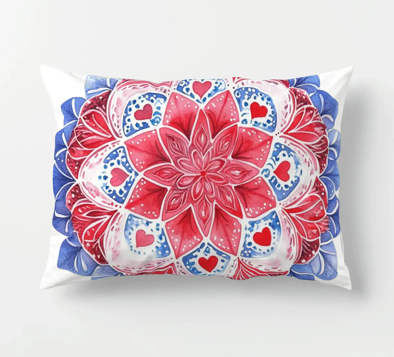 Mandala dell'amore ad acquerello cuscino da Spiritual Touch