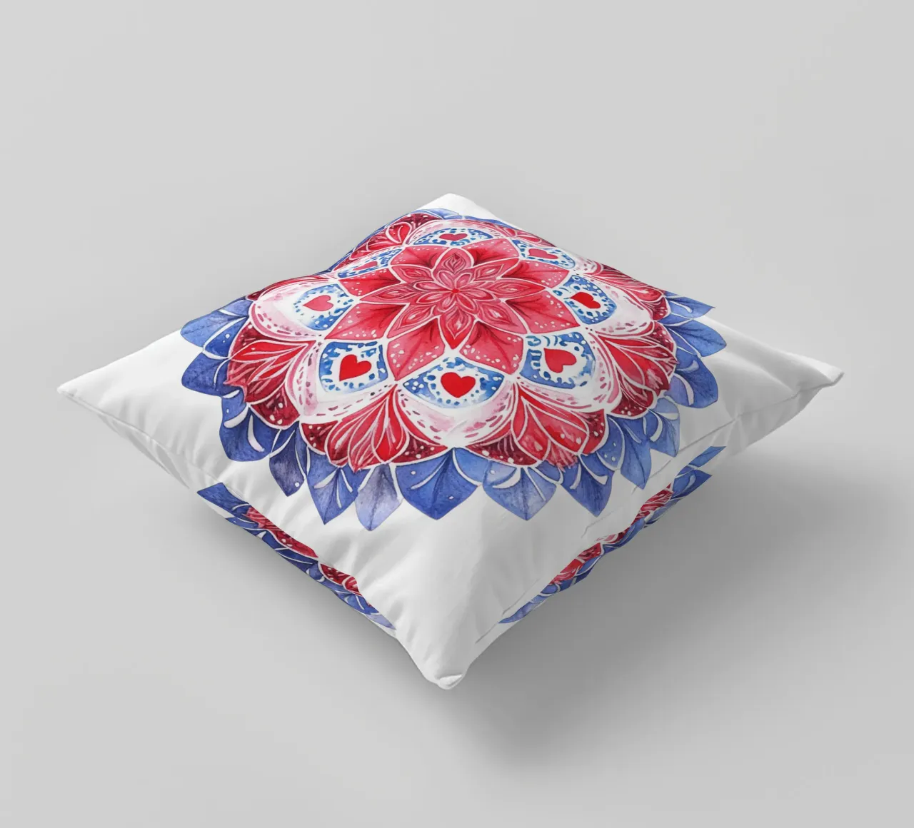 Mandala dell'amore ad acquerello cuscino da Spiritual Touch