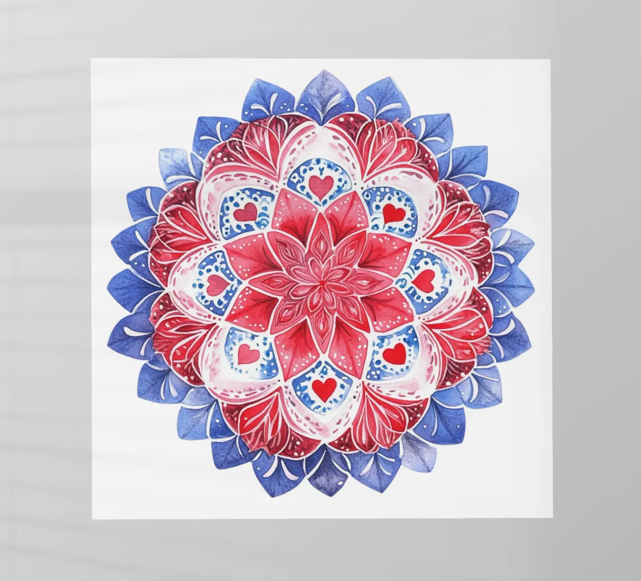 Mandala dell'amore ad acquerello pellicola backlit da Spiritual Touch