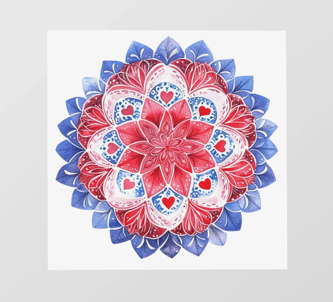 Mandala dell'amore ad acquerello pellicola backlit da Spiritual Touch