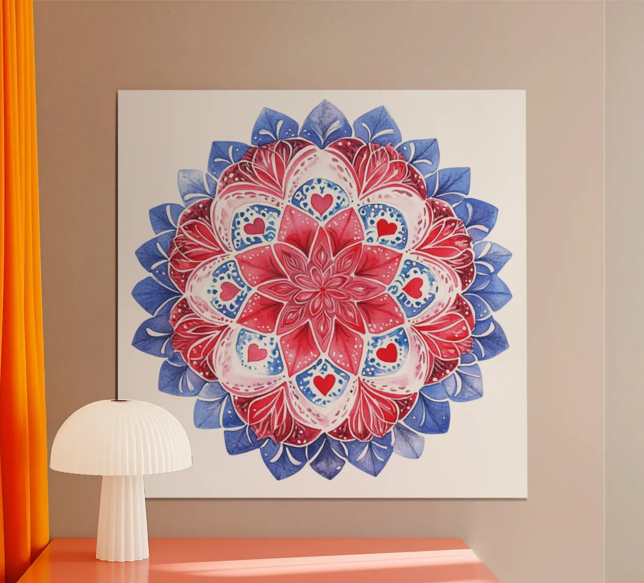 Mandala dell'amore ad acquerello carta hahnemühle da Spiritual Touch