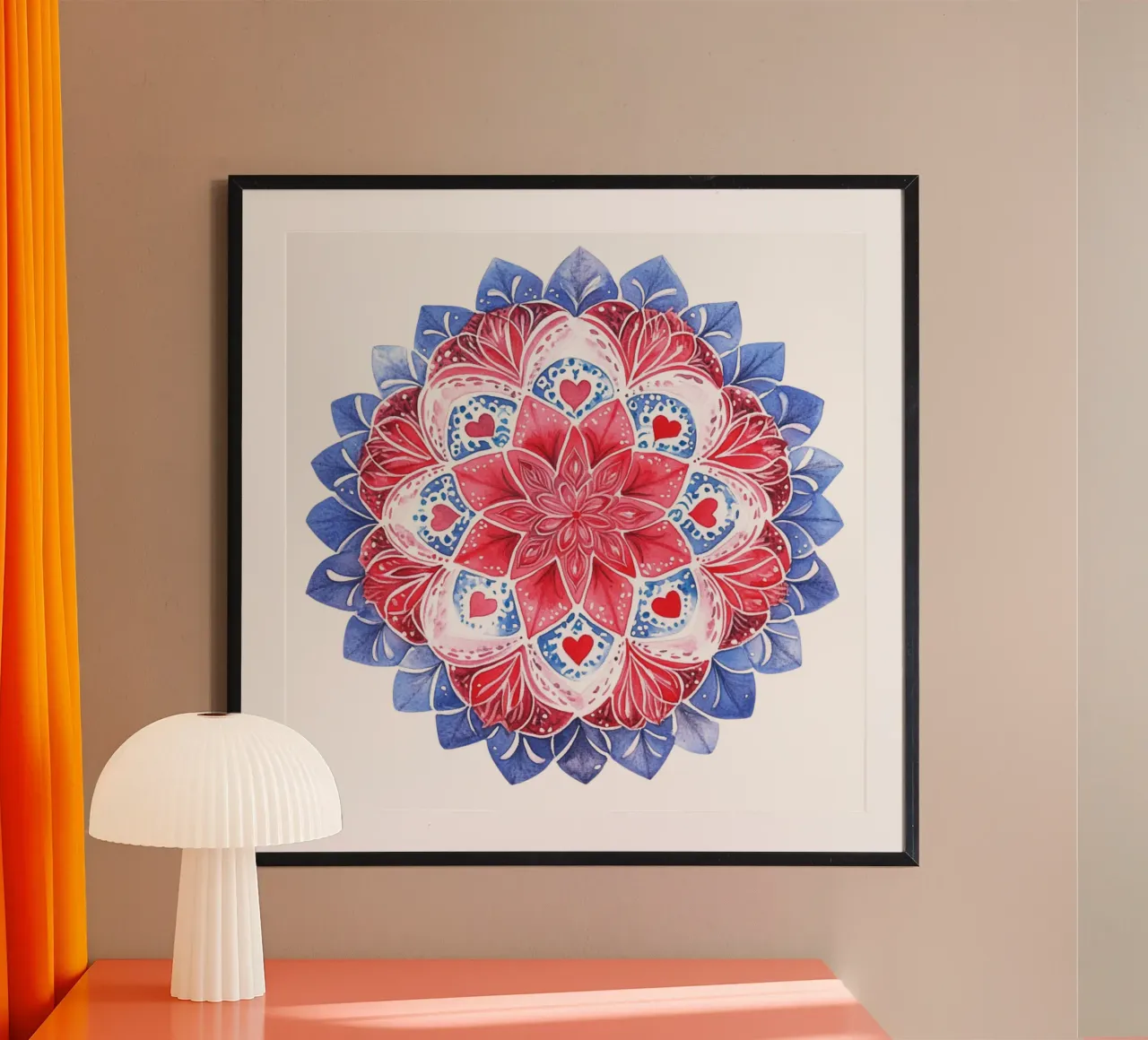 Mandala dell'amore ad acquerello carta hahnemühle da Spiritual Touch