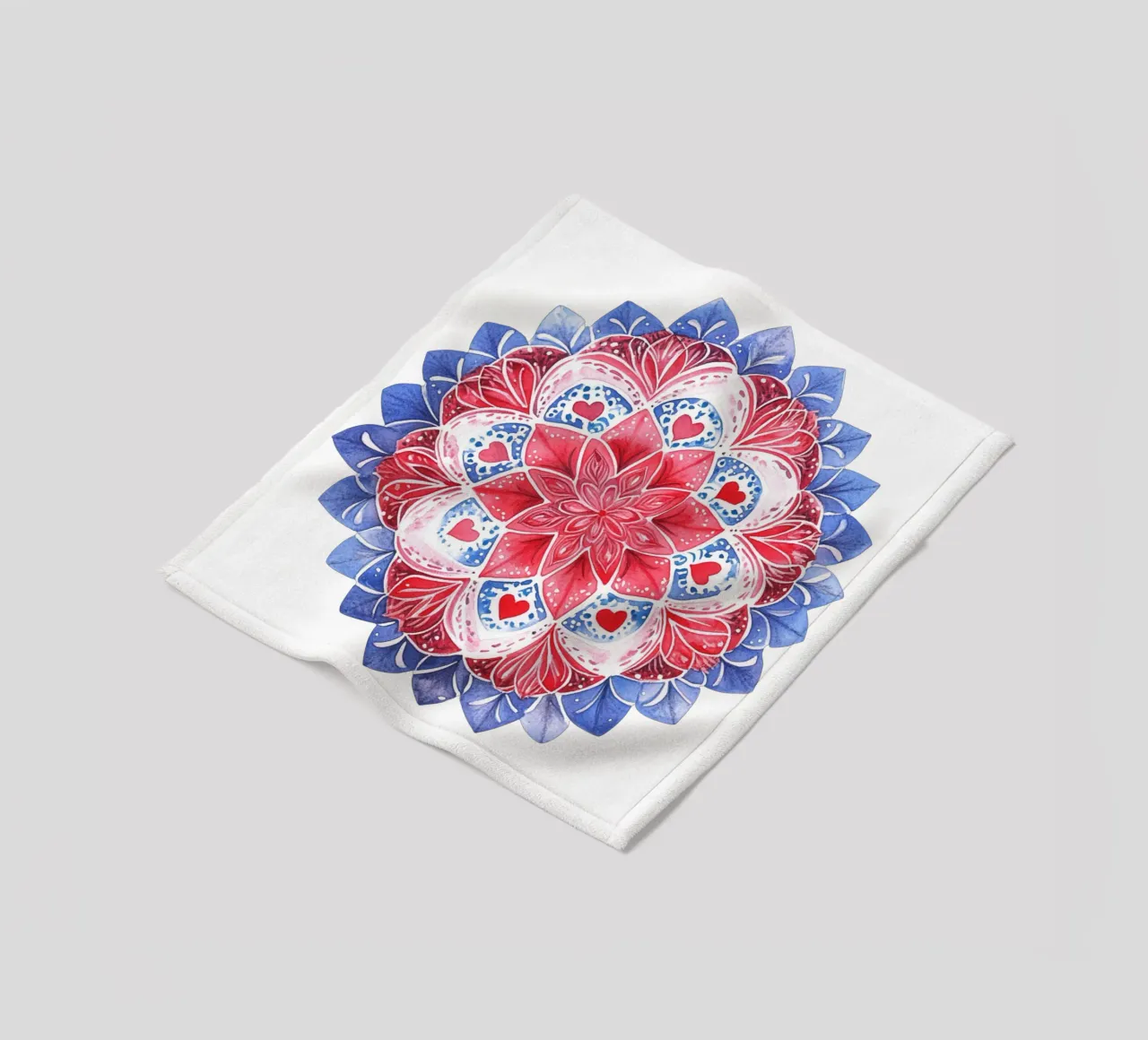 Mandala dell'amore ad acquerello coperta in pile da Spiritual Touch