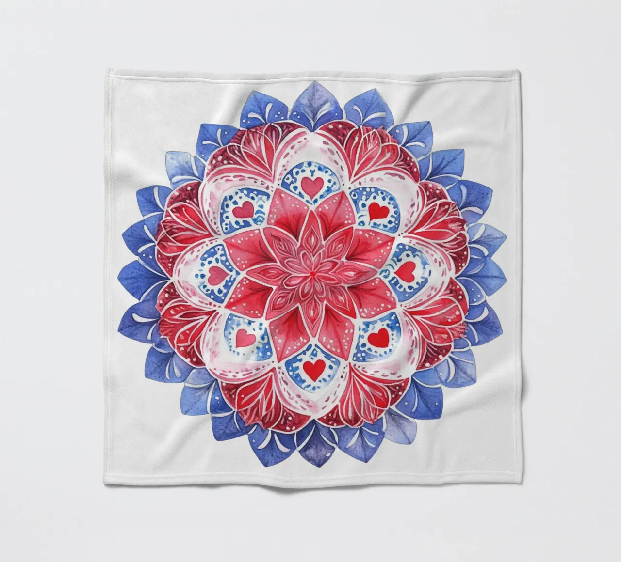 Mandala dell'amore ad acquerello coperta in pile da Spiritual Touch