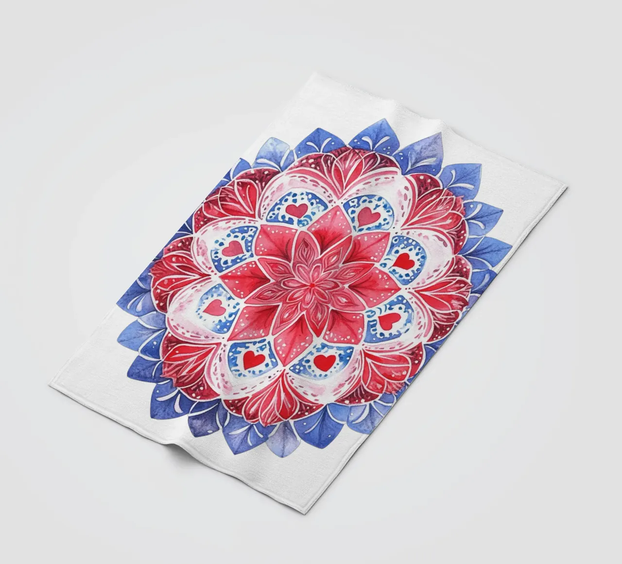 Mandala dell'amore ad acquerello coperta in pile da Spiritual Touch