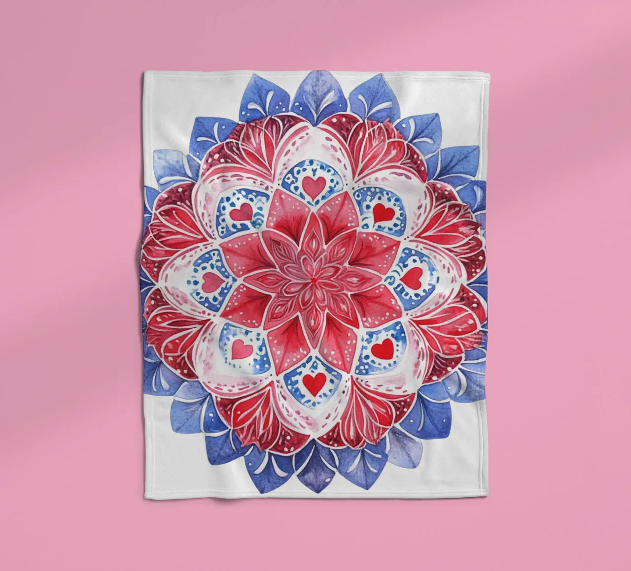 Mandala dell'amore ad acquerello coperta in pile da Spiritual Touch