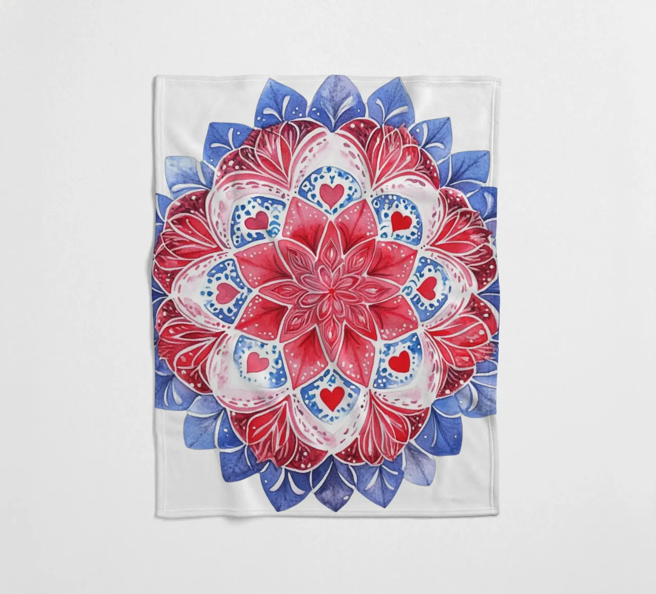 Mandala dell'amore ad acquerello coperta in pile da Spiritual Touch