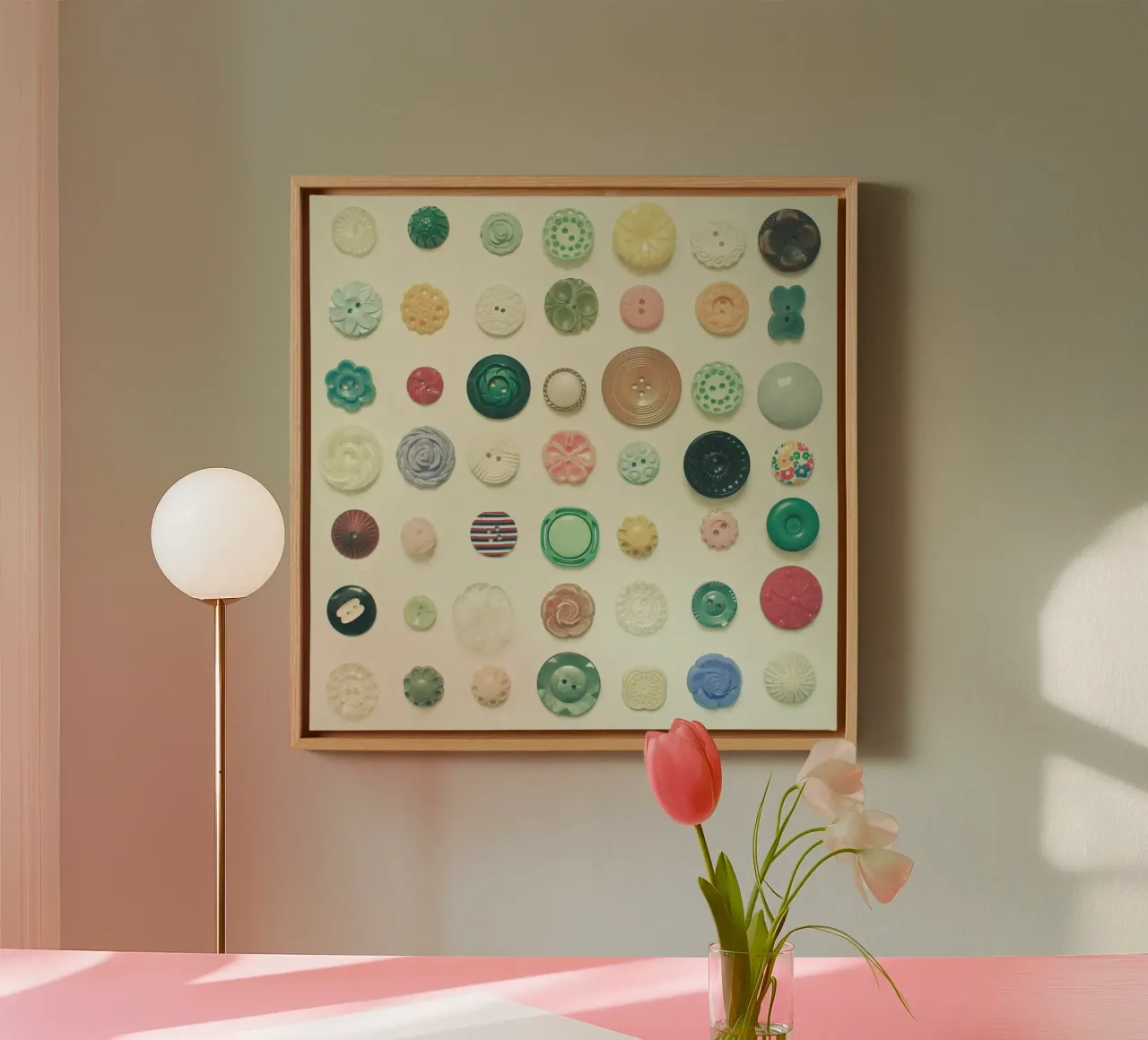 The Button Collection canvas with Floater frame by Cassia Beck Photography