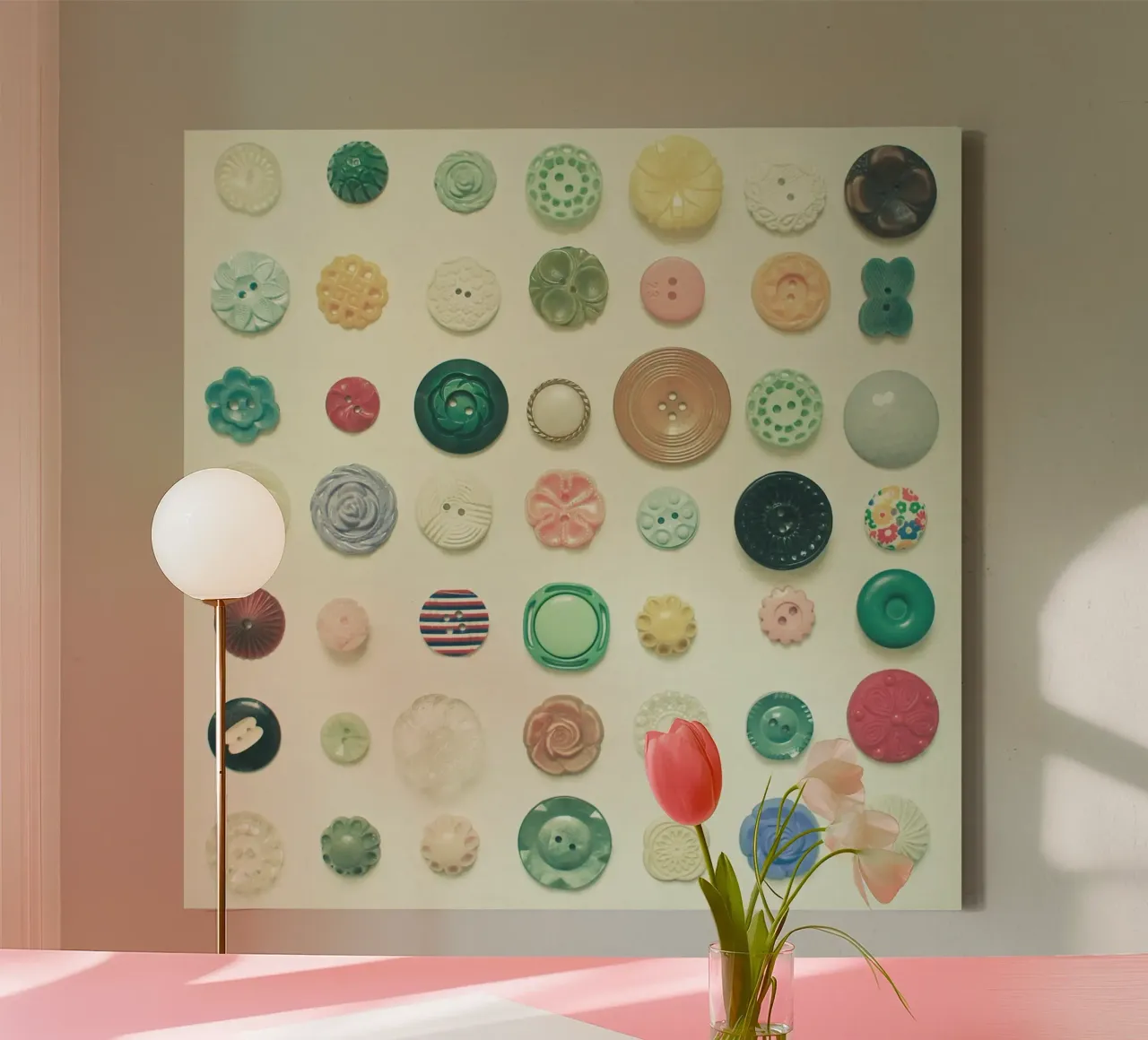 The Button Collection canvas with Floater frame by Cassia Beck Photography