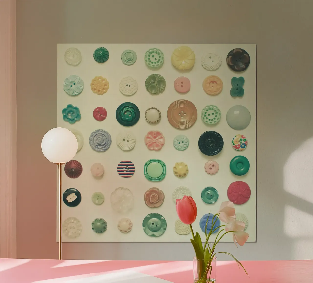 La collezione di bottoni poster con telaio in alluminio da Cassia Beck Photography