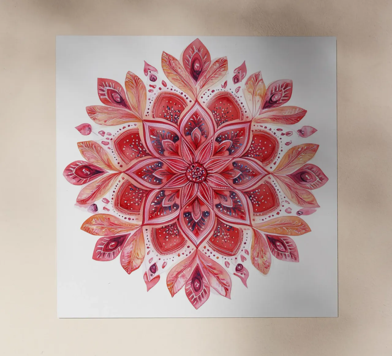 Mandala dell'amore ad acquerello pellicola backlit da Spiritual Touch