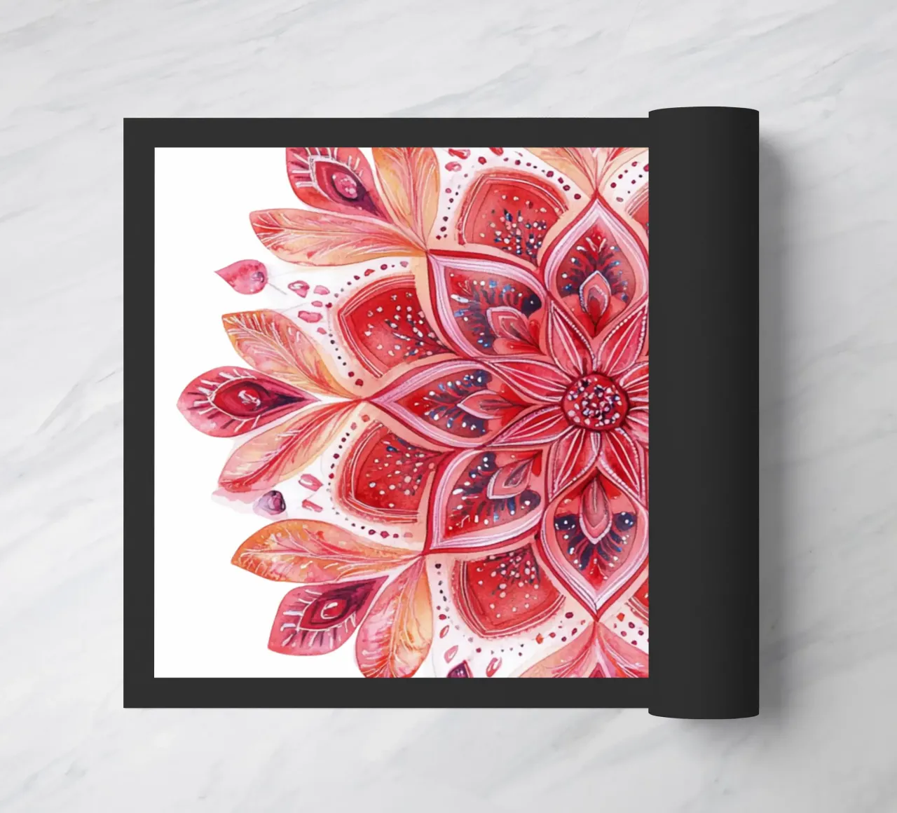 Mandala dell'amore ad acquerello zerbino da Spiritual Touch