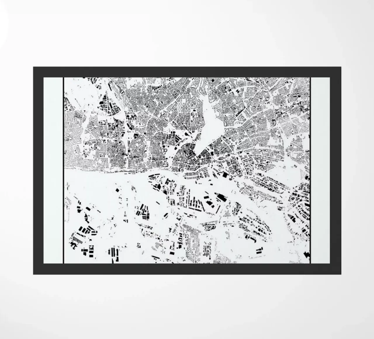 Hamburg Map Schwarzplan zerbino da Hubert Roguski