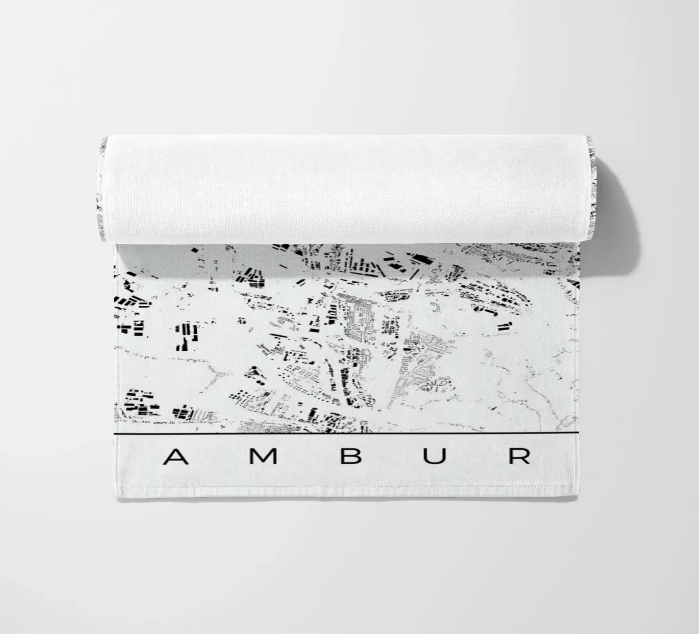 Hamburg Map Schwarzplan telo mare da Hubert Roguski