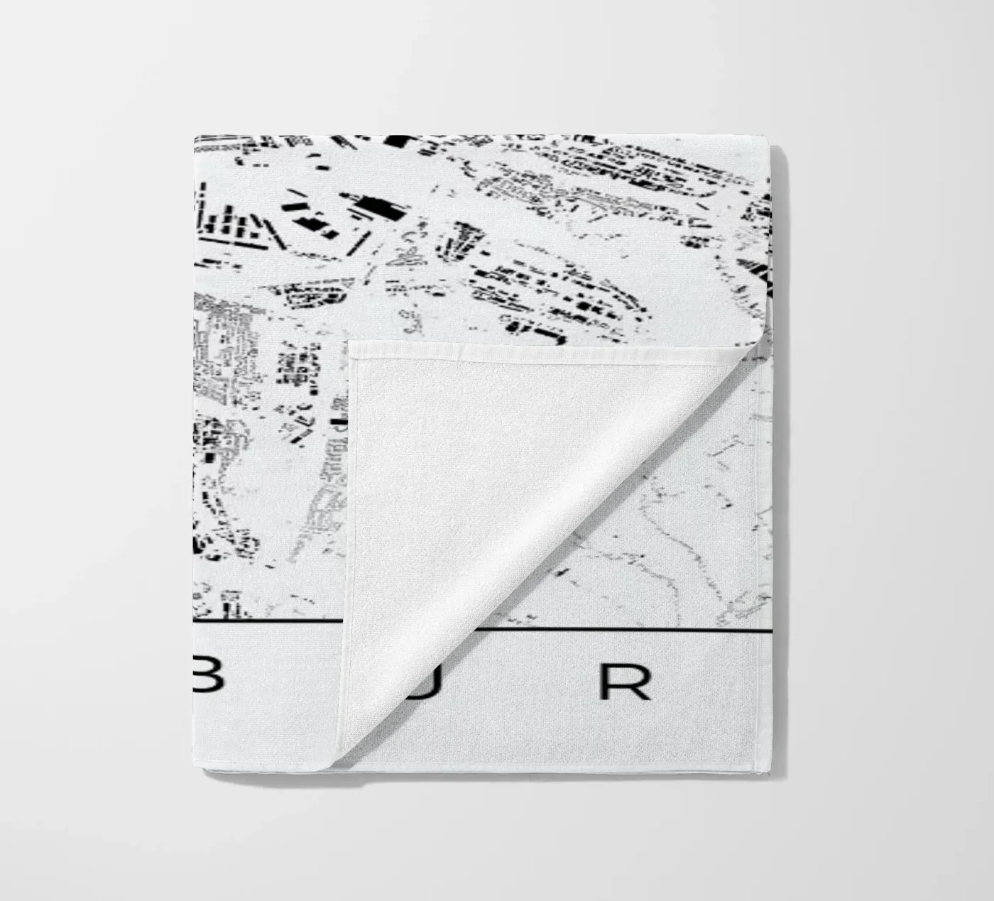 Hamburg Map Schwarzplan telo mare da Hubert Roguski