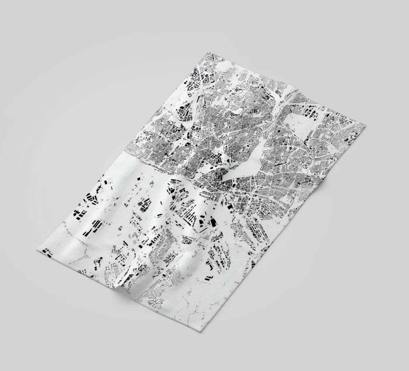 Hamburg Map Schwarzplan telo mare da Hubert Roguski