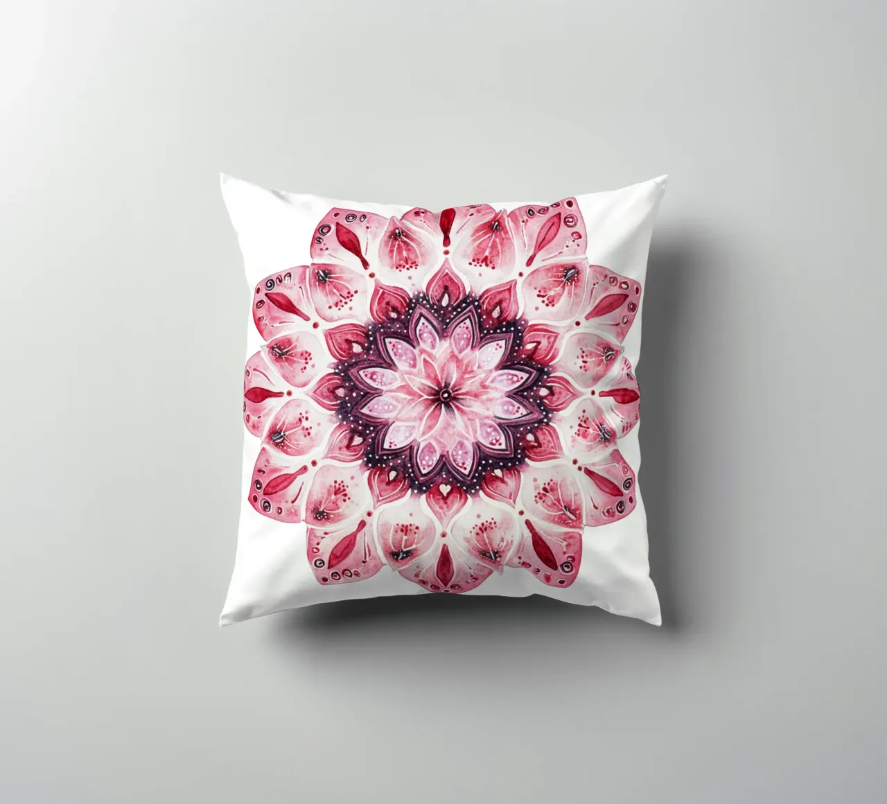 Mandala dell'amore ad acquerello cuscino da Spiritual Touch