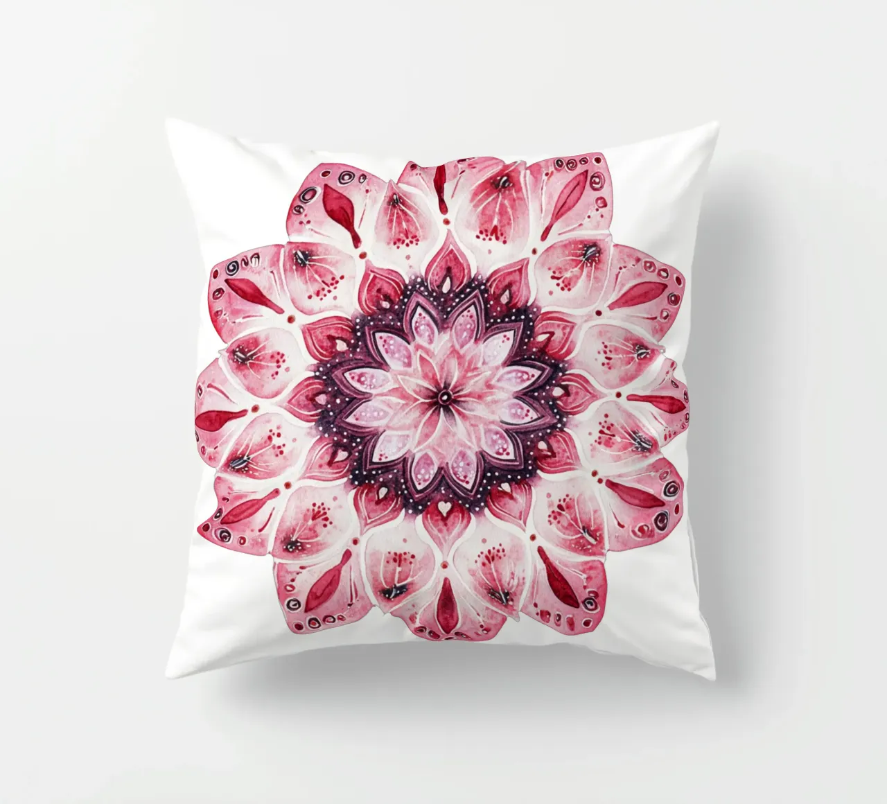 Mandala dell'amore ad acquerello cuscino da Spiritual Touch
