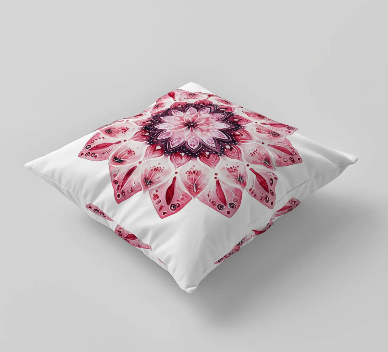 Mandala dell'amore ad acquerello cuscino da Spiritual Touch