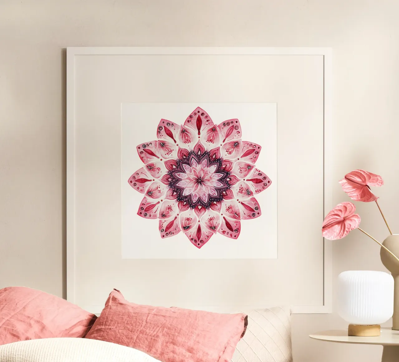 Mandala dell'amore ad acquerello carta hahnemühle da Spiritual Touch