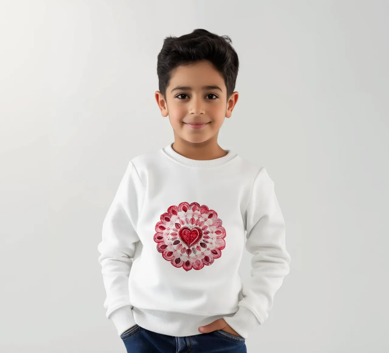 Mandala dell'amore ad acquerello felpa bambino da Spiritual Touch