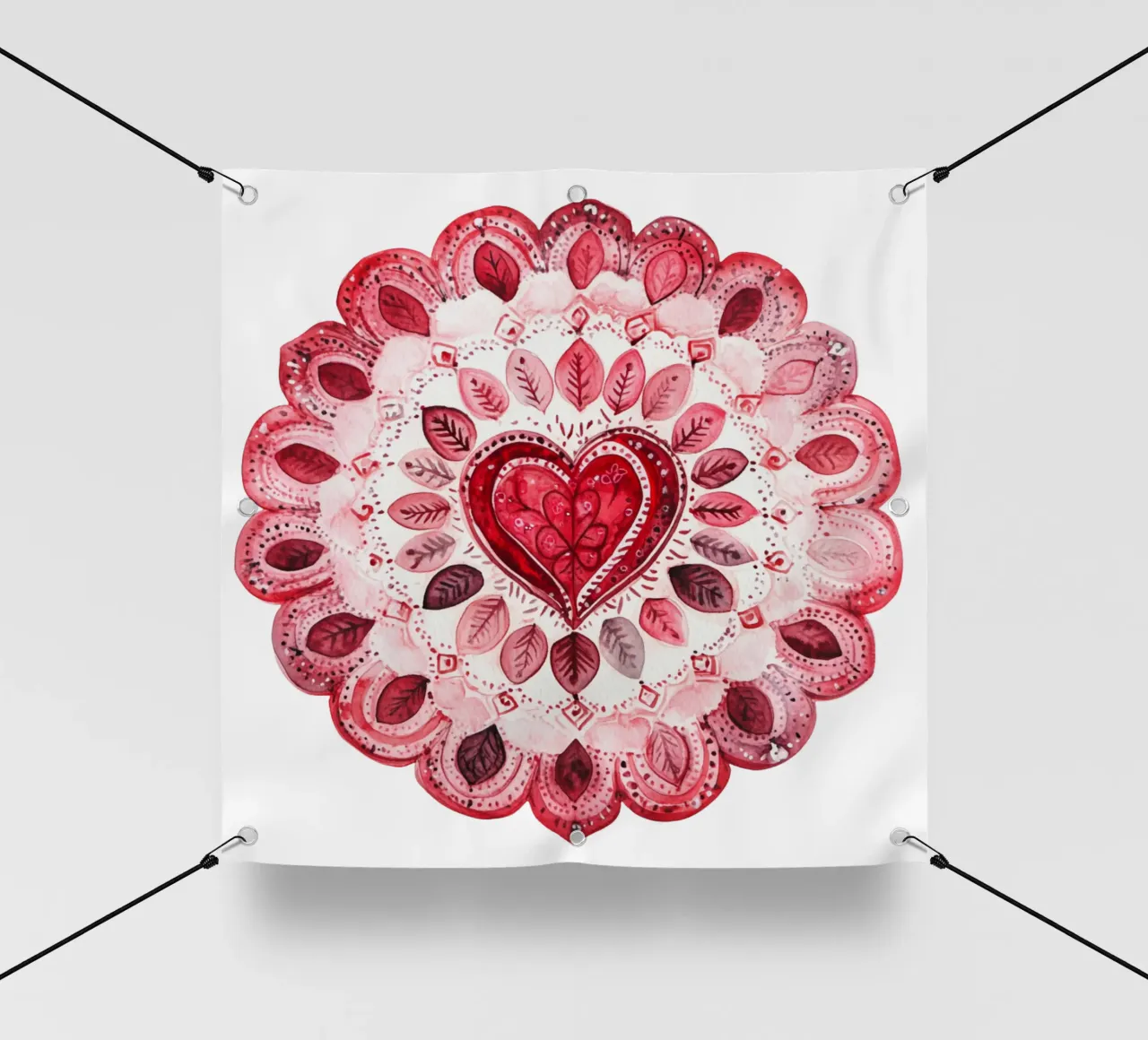 Mandala dell'amore ad acquerello telo in pvc da Spiritual Touch