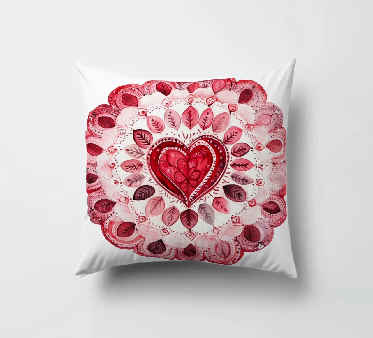 Mandala dell'amore ad acquerello cuscino da Spiritual Touch