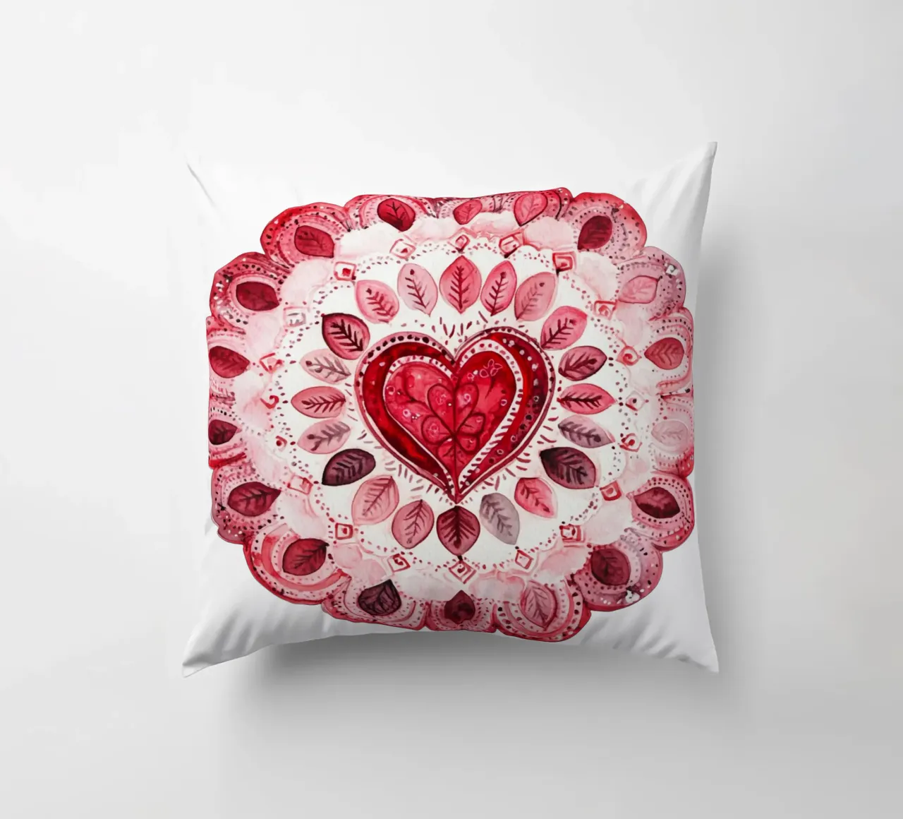 Mandala dell'amore ad acquerello cuscino da Spiritual Touch