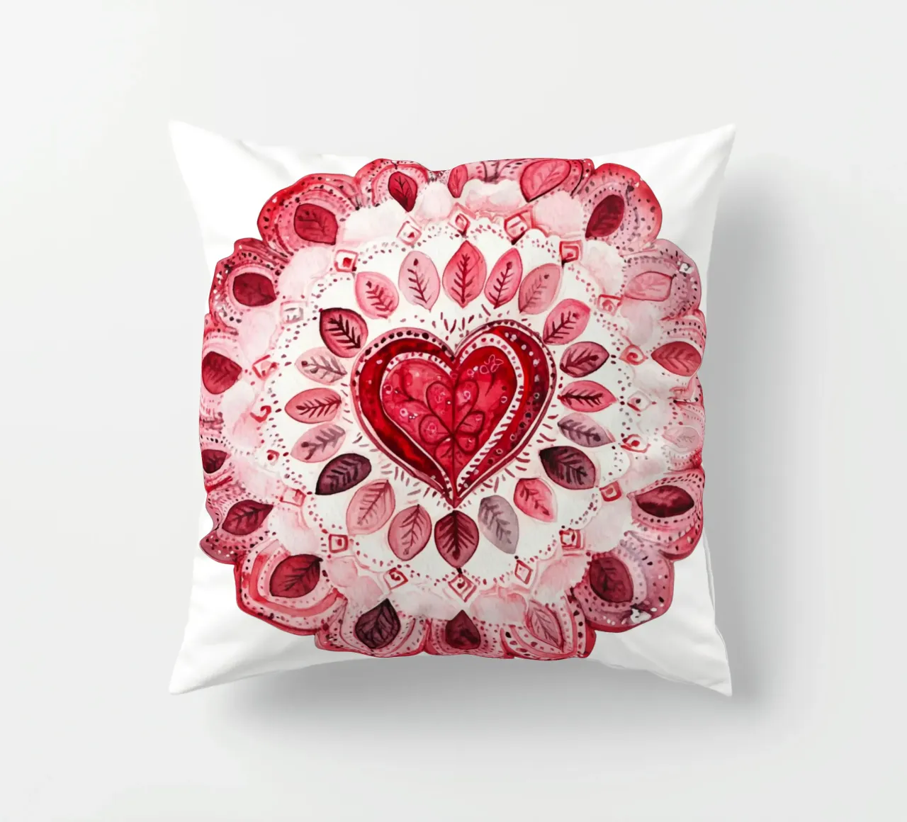 Mandala dell'amore ad acquerello cuscino da Spiritual Touch