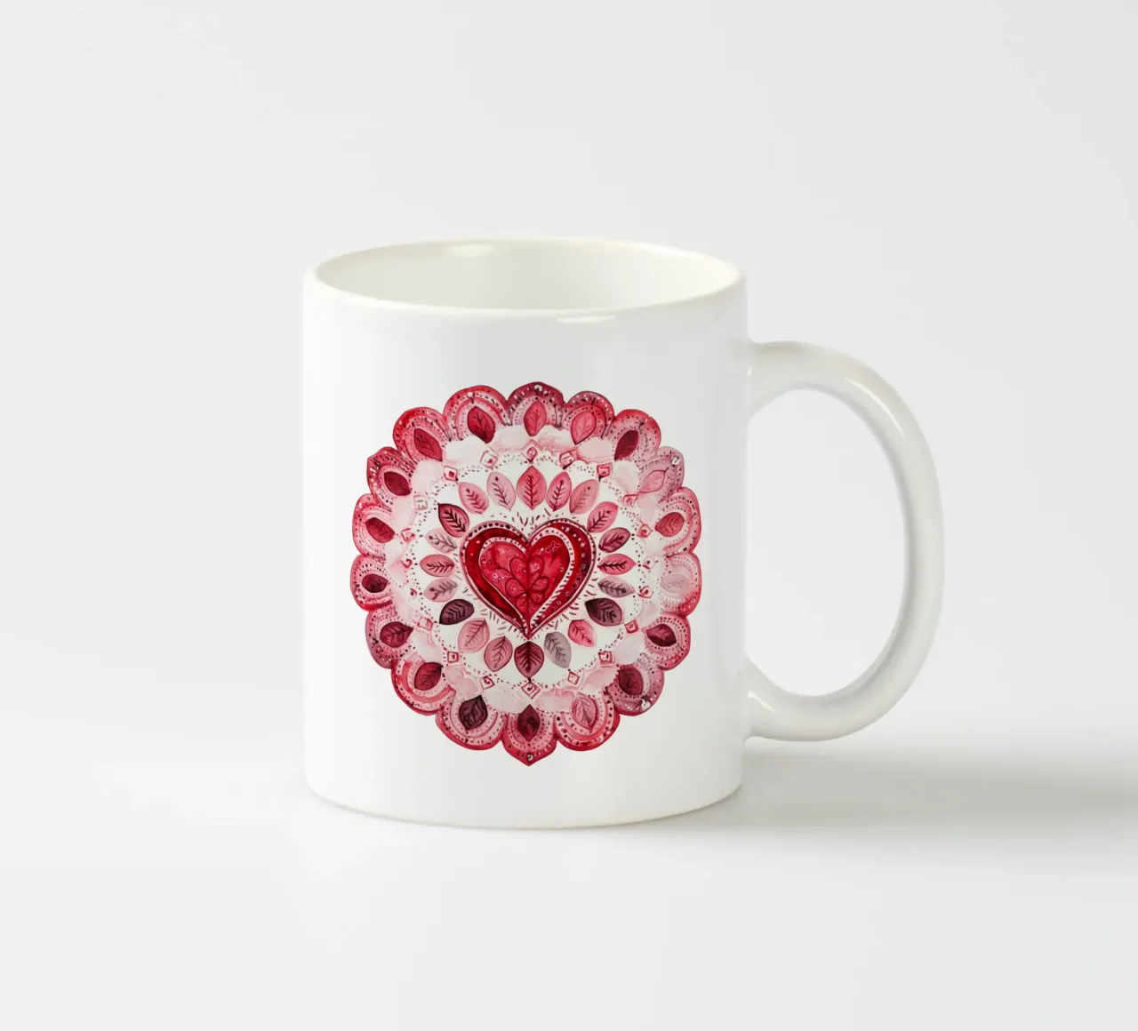 Mandala dell'amore ad acquerello tazza in ceramica da Spiritual Touch