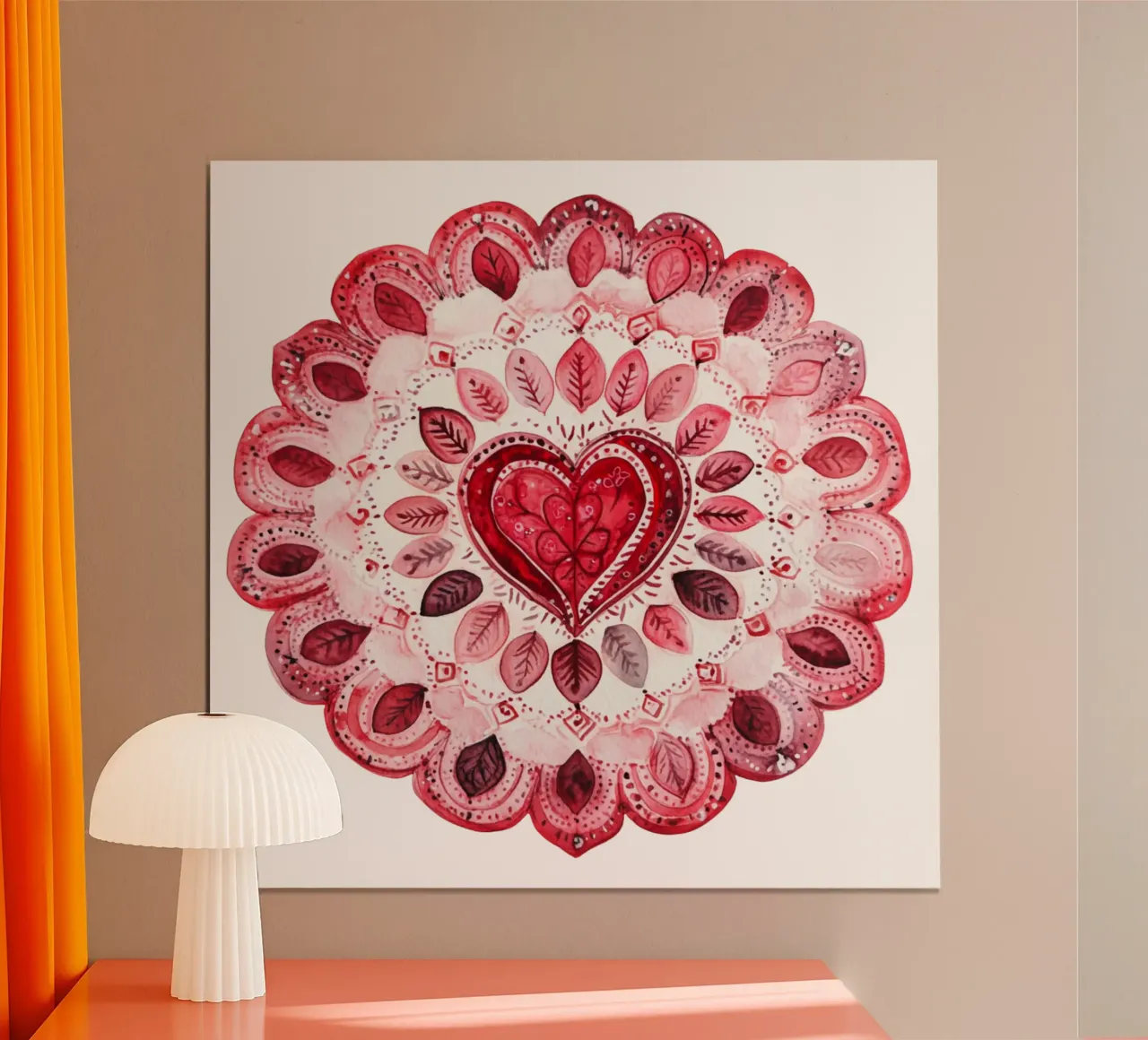 Mandala dell'amore ad acquerello carta hahnemühle da Spiritual Touch