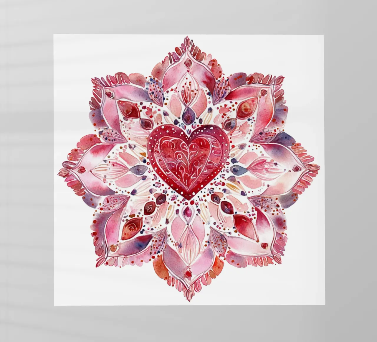 Mandala dell'amore ad acquerello pellicola backlit da Spiritual Touch
