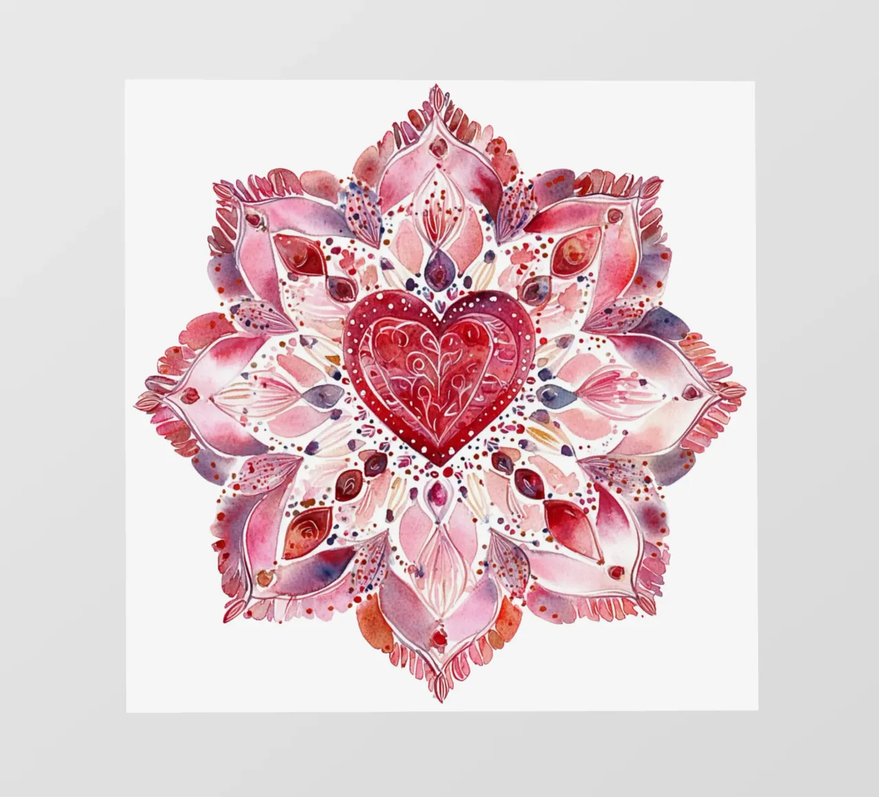 Mandala dell'amore ad acquerello pellicola backlit da Spiritual Touch