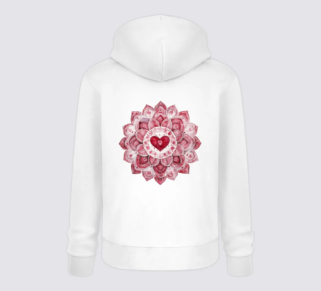 Mandala dell'amore ad acquerello felpa con cappuccio da Spiritual Touch