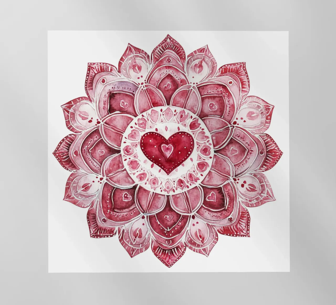 Mandala dell'amore ad acquerello pellicola backlit da Spiritual Touch