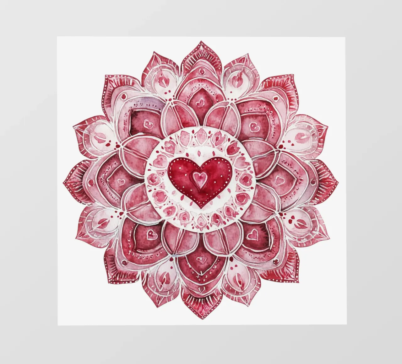 Mandala dell'amore ad acquerello pellicola backlit da Spiritual Touch